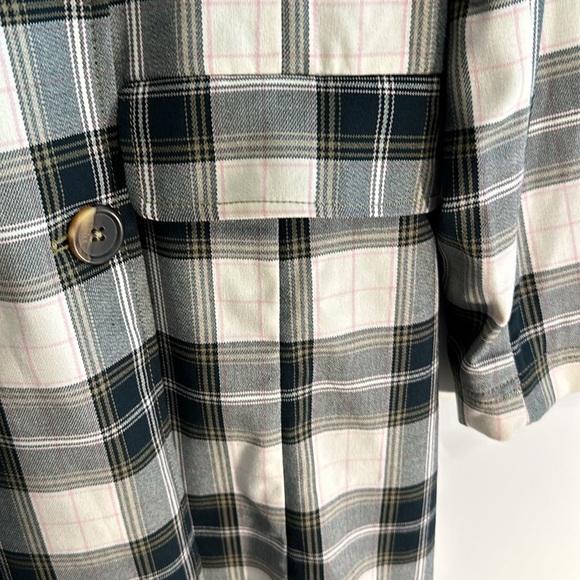 Free People Women’s Freddie Longline Blazer Plaid (Black, White, Grey, Pink) SM - Picture 7 of 14